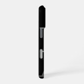 Modern Zwart & Grijs initiaal minimal modern iPhone Hoesje (Rechterkant)