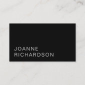 Modern zwart grijs minimalistisch professioneel ee visitekaartje (Voorkant)