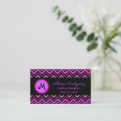 Modern zwart, grijs, Paars, roze en warm roze Visitekaartje (Staand voorkant)