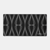 Modern zwart grijs patroon bureaumat (Voorkant)