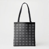 Modern zwart-grijs patroon tote bag (Voorkant)
