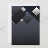 Modern Zwart Grijs Pensioenfeest Kaart (Achterkant)