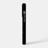 Modern zwart grijs script monogram iPhone hoesje (Linkerkant)