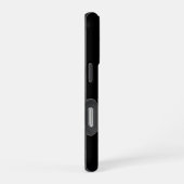 Modern zwart grijs script monogram iPhone hoesje (Rechterkant)