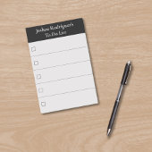 Modern Zwart Grijs Te Doen Lijst met Naam Post-it® Notes