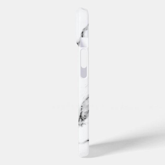 Modern zwart grijs wit marmer patroon monogram Case-Mate iPhone case (Achterkant / Links)