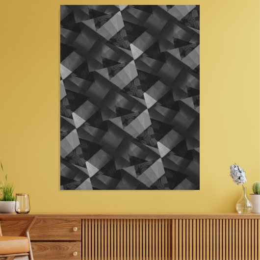 Modern - ZWART-GRIJS-zeer Nice Canvas afdrukken (Insitu (Woonkamer))