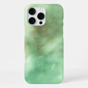 Modern Zwart & Groen Geborsteld Waterverf  iPhone 16 Pro Max Hoesje