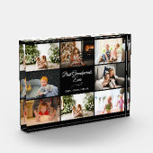 Modern Zwart Grootouder Collage Gift Fotoblokken (Links)