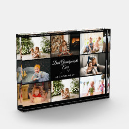Modern Zwart Grootouder Collage Gift Fotoblokken
