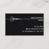 Modern zwart haar stylist kapperszaak visitekaartje (Achterkant)