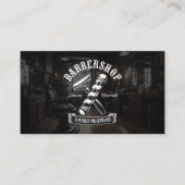 Modern zwart haar stylist kapperszaak visitekaartje (Voorkant)