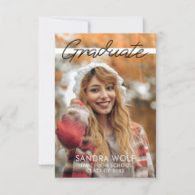 Modern Zwart Handgeschreven Script Foto Afstuderen