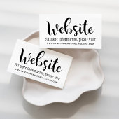 Modern Zwart Handgeschreven Script Wedding Website Informatiekaartje