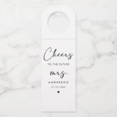 Modern zwart handschrift script juicht toekomstige flessenhanger (Voorkant)