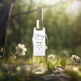 Modern zwart handschrift script juicht toekomstige flessenhanger