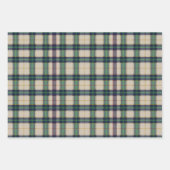 Modern Zwart Horloge Tartan Plaid Classic Blauw Inpakpapier Vel (Voorkant 2)