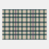 Modern Zwart Horloge Tartan Plaid Classic Blauw Inpakpapier Vel (Voorkant)