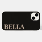 Modern zwart initiaal minimal hedendaags Hoesje-Ma Case-Mate iPhone Case (Achterkant (horizontaal))