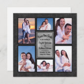 Modern zwart installagram fotocollage opslaan Datu (Voorkant / Achterkant)