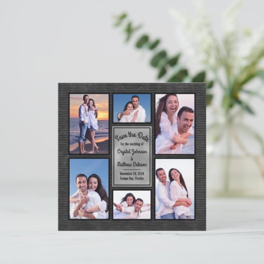 Modern zwart installagram fotocollage opslaan Datu (Staand voorkant)