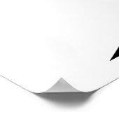 Modern zwart kangarosymbool poster (Hoek)