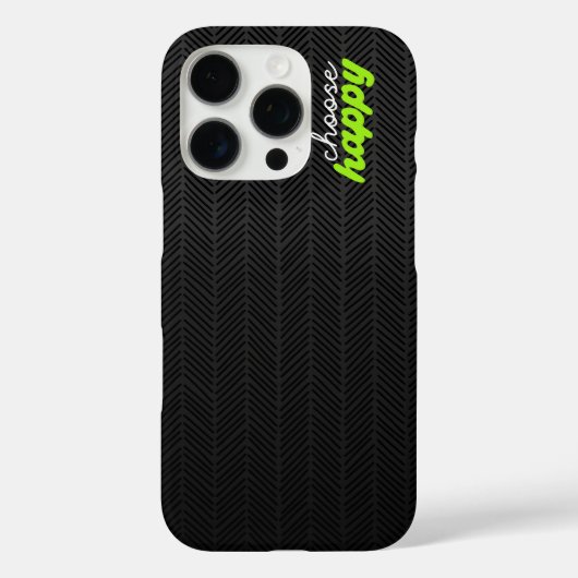 Modern zwart kies gelukkig Case-Mate iPhone case (Achterkant)