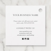 Modern zwart klein bedrijf dank u Label (Achterkant)