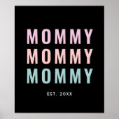 Modern zwart kleurrijke nieuwe Moederdag Poster (Voorkant)