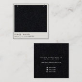Modern zwart Kraft-Ketting beeldscherm Vierkante Visitekaartje (Voorkant / Achterkant)