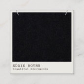 Modern zwart Kraft-Ketting beeldscherm Vierkante Visitekaartje (Voorkant)