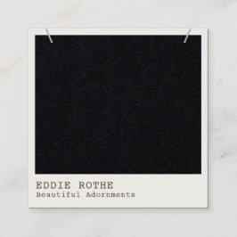 Modern zwart Kraft-Ketting beeldscherm Vierkante Visitekaartje