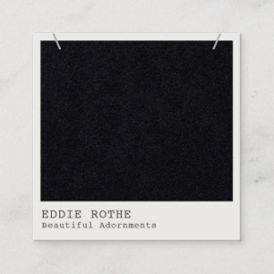 Modern zwart Kraft-Ketting beeldscherm Vierkante Visitekaartje