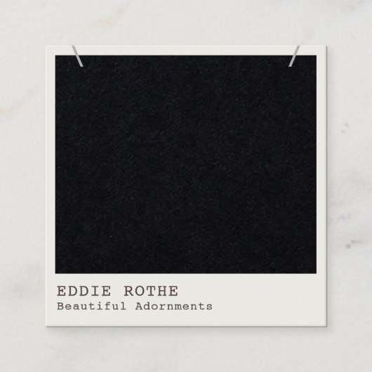 Modern zwart Kraft-Ketting beeldscherm Vierkante Visitekaartje (Voorkant)