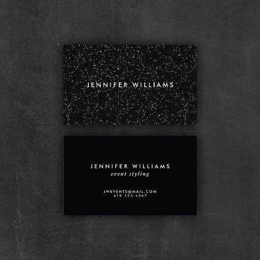 Modern zwart kristallijn effect | VISITEKAARTJES