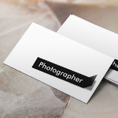 Modern zwart label fotograaf Visitekaartje