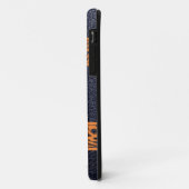Modern zwart leder Case-Mate iPhone case (Achterkant/links)