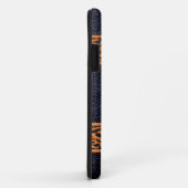 Modern zwart leder Case-Mate iPhone case (Achterkant/rechts)