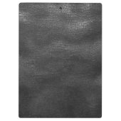 Modern zwart lederen goud monogram stijlvolle naam klembord (Achterkant)