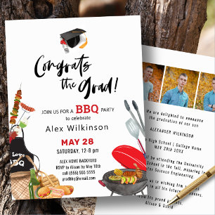 Modern Zwart Leuk Script 3 Foto AFSTUDEERDER BBQ P Kaart