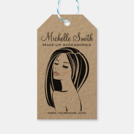 Modern Zwart Licht Roze Chic Wimper Make-up Arties Cadeaulabel