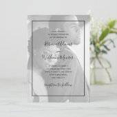 Modern zwart Lijst | Fotooverlay Wedding Kaart (Staand voorkant)