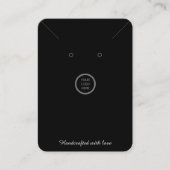 Modern Zwart Logo Ketting Sieraden Display Kaart Contactkaartje (Voorkant)