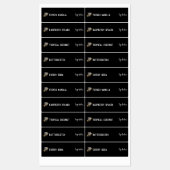 Modern Zwart Logo Lipstick Gloss Product Labels (Vel)