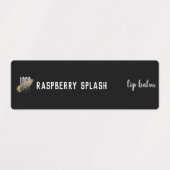 Modern Zwart Logo Lipstick Gloss Product Labels (Design 2)