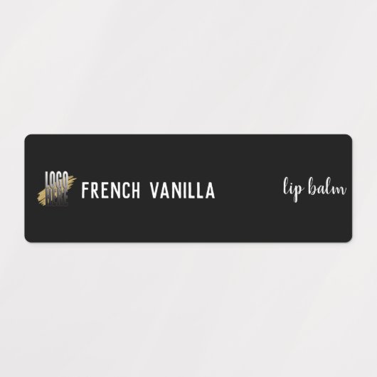 Modern Zwart Logo Lipstick Gloss Product Labels (Design 1)