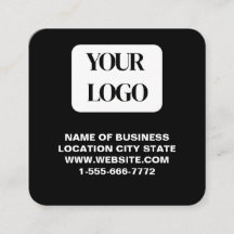 Modern Zwart Logo QR Code Scan Website Vierkant