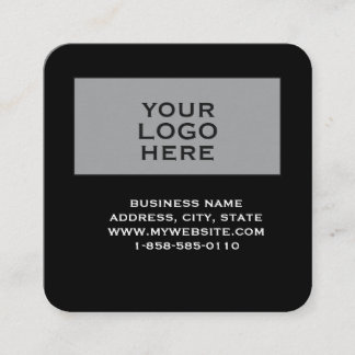 Modern Zwart Logo QR Code Scan Website Vierkant Za Vierkante Visitekaartje
