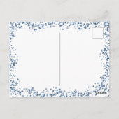 Modern Zwart Marine Blauw Glitter Ballon Verjaarda Briefkaart (Achterkant)