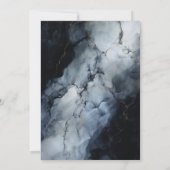 Modern Zwart Marmer 70e Verjaardagsfeestje Kaart (Achterkant)